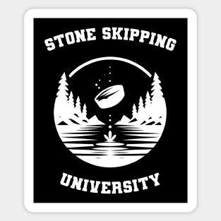 Stone Skipping University Stone Skipping Skimming Sticker